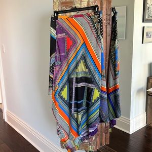 Etro Asymmetrical printed skirt size 40